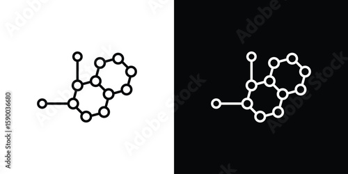 Hormones icon black vector concept - stock vector.