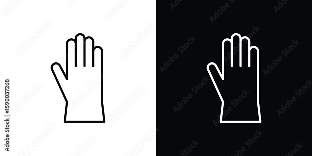 Fototapeta premium Gloves icon black vector concept - stock vector.