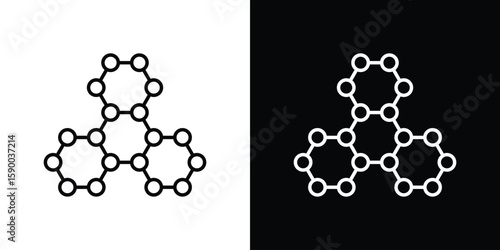 Graphene icon black vector concept - stock vector.