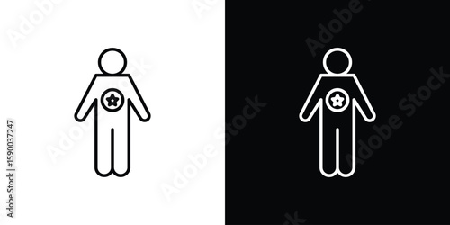 Good human icon black vector concept - stock vector.