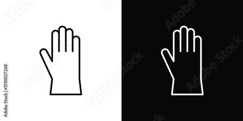 Gloves icon black vector concept - stock vector.