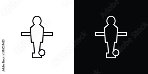 Foosball icon black vector concept - stock vector.