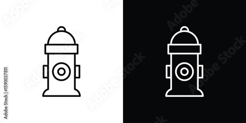 Fire hydrant icon black vector concept - stock vector.