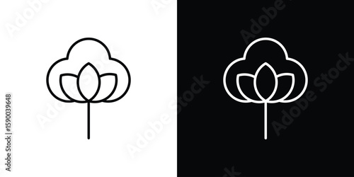 Cotton icon black vector concept - stock vector.