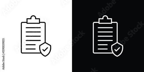 Contract coverage icon black vector concept - stock vector.