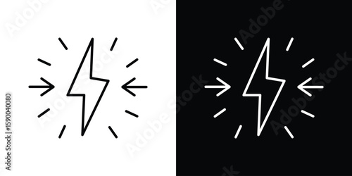 Conflict icon black vector concept - stock vector.