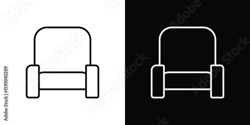 Cinema seat icon black vector concept - stock vector.