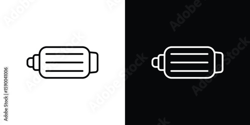 Car alternator icon black vector concept - stock vector.