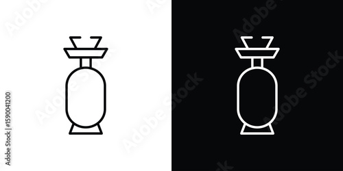 Camping gas icon black vector concept - stock vector.