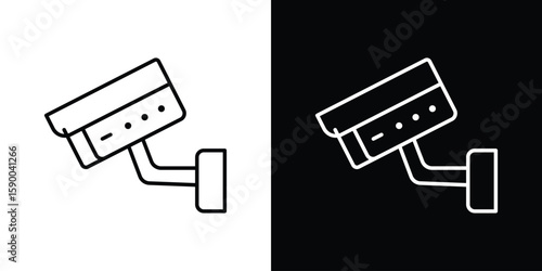 CCTV icon black vector concept - stock vector.