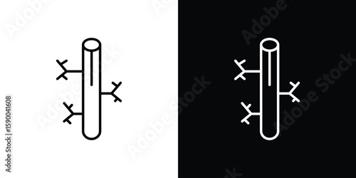 Blood vessel icon black vector concept - stock vector.