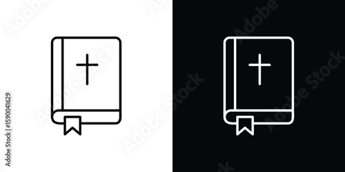 Bible icon black vector concept - stock vector.