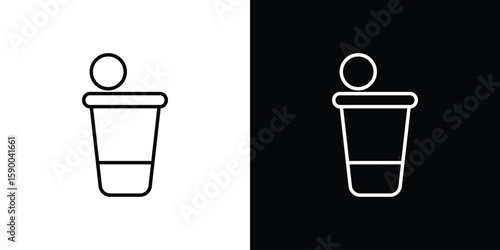 Beer pong icon black vector concept - stock vector.