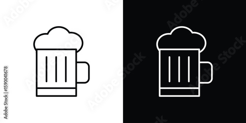 Beer icon black vector concept - stock vector.