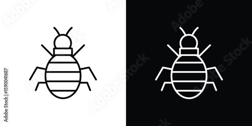 Bedbug icon black vector concept - stock vector.