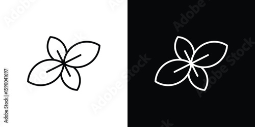 Basil icon black vector concept - stock vector.
