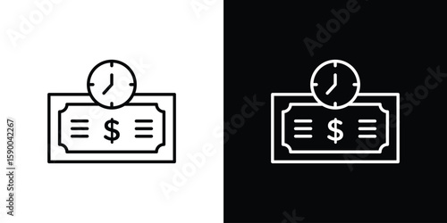 Annuity icon black vector concept - stock vector.