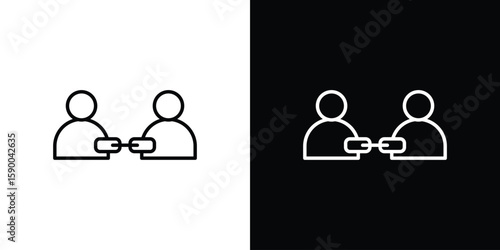Affiliate link icon black vector concept - stock vector.