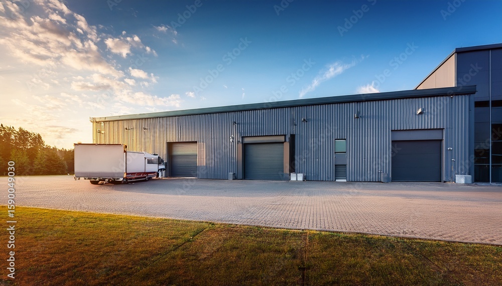 Fototapeta premium modern warehouse exterior