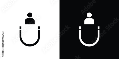 User engagement icon vector flat symbol, glyph sign. icon concept illustration