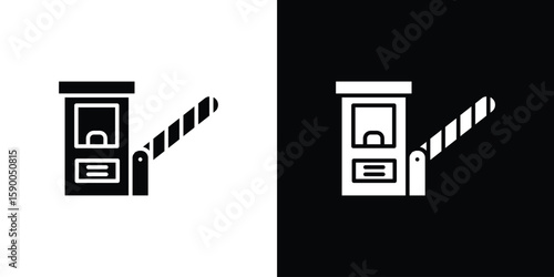 Toll road icon vector flat symbol, glyph sign. icon concept illustration