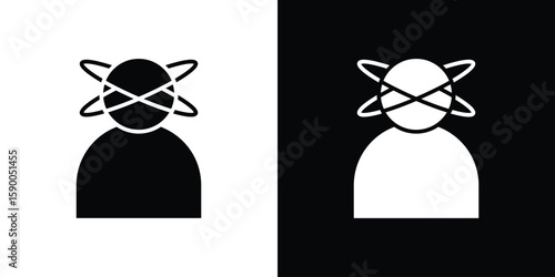 Stress icon vector flat symbol, glyph sign. icon concept illustration