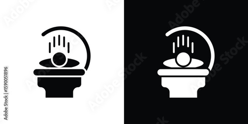 Solarium icon vector flat symbol, glyph sign. icon concept illustration