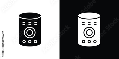 Smart speaker icon vector flat symbol, glyph sign. icon concept illustration