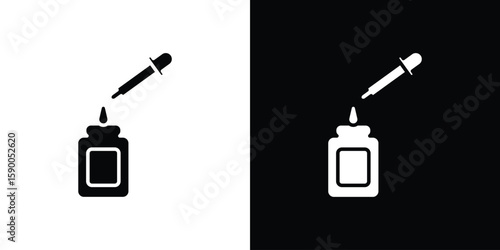 Serum icon vector flat symbol, glyph sign. icon concept illustration
