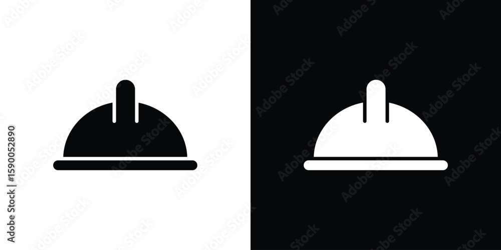 Obraz premium Safety helmet icon vector flat symbol, glyph sign. icon concept illustration