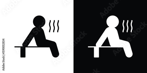 Sauna icon vector flat symbol, glyph sign. icon concept illustration