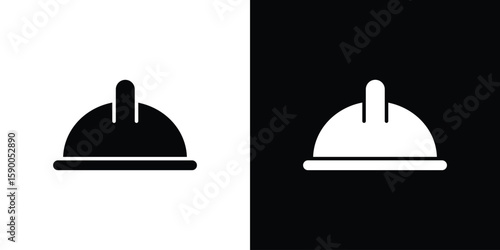 Safety helmet icon vector flat symbol, glyph sign. icon concept illustration
