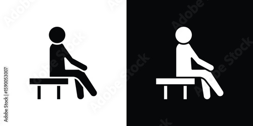 Resting icon vector flat symbol, glyph sign. icon concept illustration