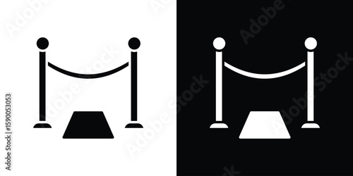 Red carpet icon vector flat symbol, glyph sign. icon concept illustration