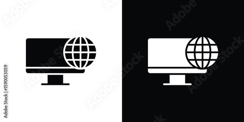 Remote Access icon vector flat symbol, glyph sign. icon concept illustration