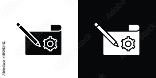 Prototyping icon vector flat symbol, glyph sign. icon concept illustration