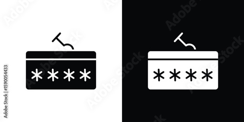 Password phishing icon vector flat symbol, glyph sign. icon concept illustration