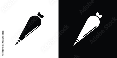 Pastry bag icon vector flat symbol, glyph sign. icon concept illustration