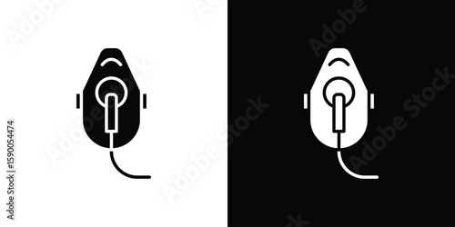 Oxygen mask icon vector flat symbol, glyph sign. icon concept illustration