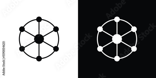 Multichannel icon vector flat symbol, glyph sign. icon concept illustration