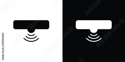 Motion sensor icon vector flat symbol, glyph sign. icon concept illustration