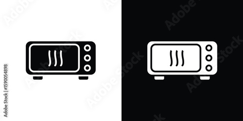 Microwave icon vector flat symbol, glyph sign. icon concept illustration