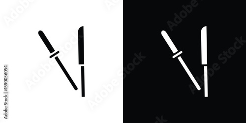 Knife sharpener icon vector flat symbol, glyph sign. icon concept illustration