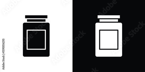 Jar icon vector flat symbol, glyph sign. icon concept illustration