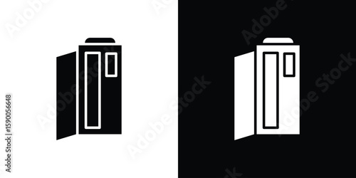 Infrared heat cabin icon vector flat symbol, glyph sign. icon concept illustration