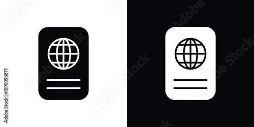 Immigration icon vector flat symbol, glyph sign. icon concept illustration