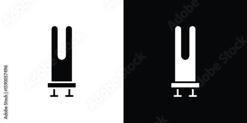 Heating element icon vector flat symbol, glyph sign. icon concept illustration