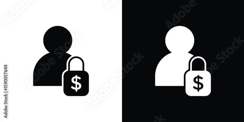 Guarantor icon vector flat symbol, glyph sign. icon concept illustration