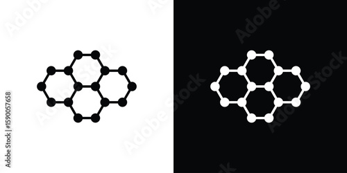 Graphene icon vector flat symbol, glyph sign. icon concept illustration