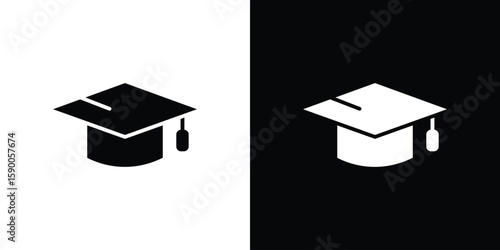 Graduated icon vector flat symbol, glyph sign. icon concept illustration
